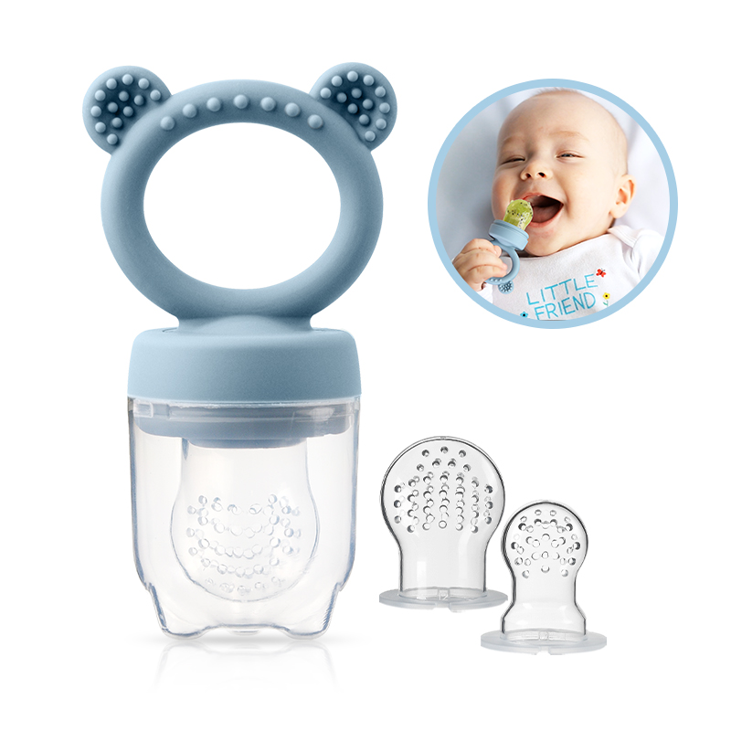 Baby Food Feeder - Silicone Bear Shaped Baby Fruit Feeder