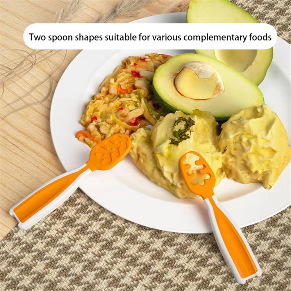 Baby Food For 6 Months - ABGG-Baby Self-Feeding Spoon Set, Flexible Teething