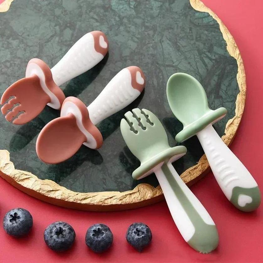 Baby Spoon Fork Silicone Child - Baby Food Feeder review and price