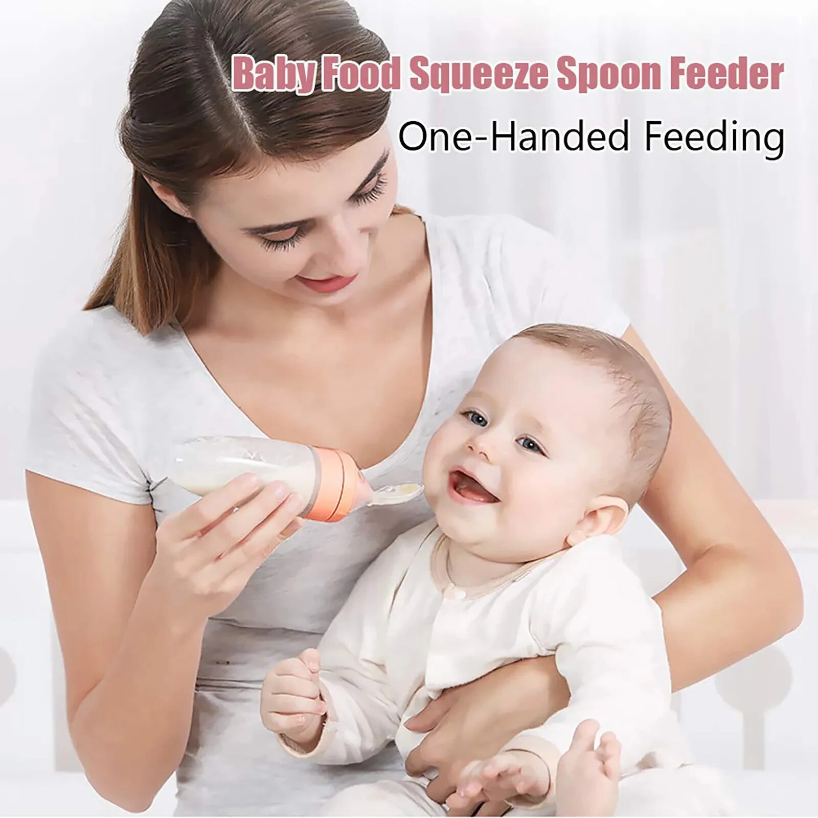Depressible Silicone Bottle Fe - Baby Food Feeder review and price