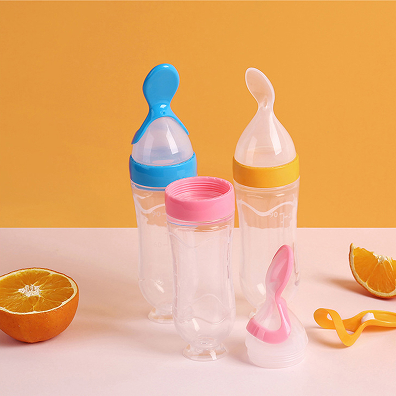 Squeezing Feeding Bottle Silic - Baby Food Feeder review and price