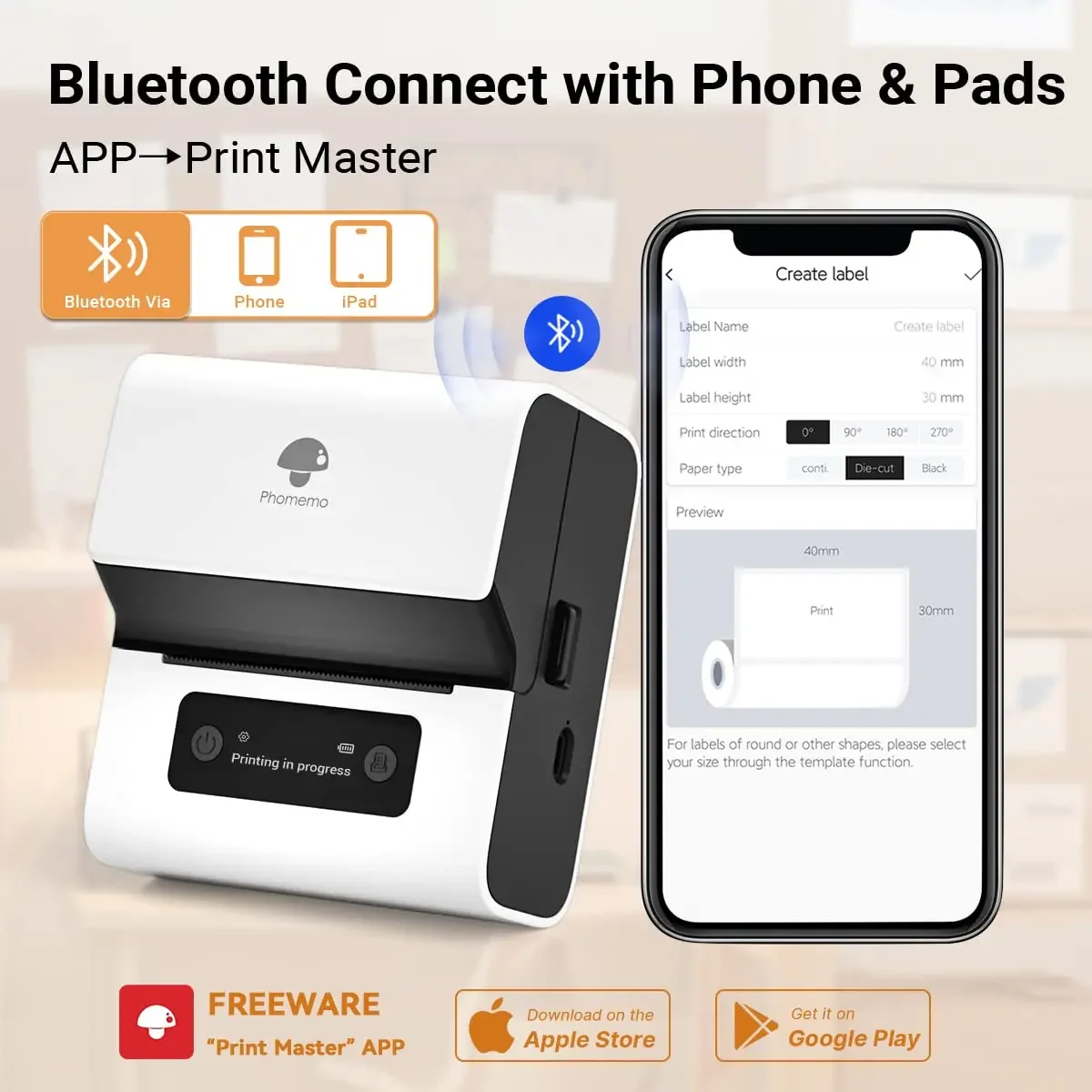 Phomemo M221 Portable Printer  - Baby Food Label review and price