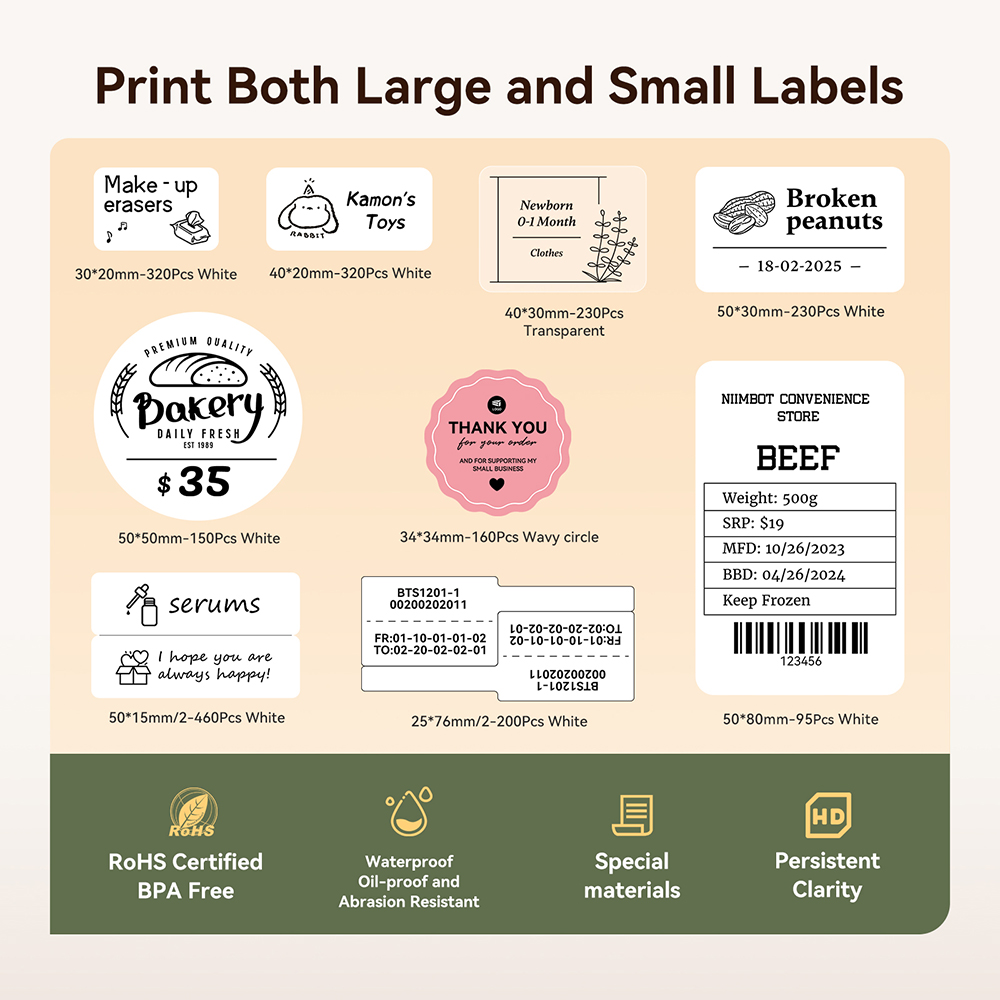 NIIMBOT B21/B1 Portable Therma - Baby Food Label review and price