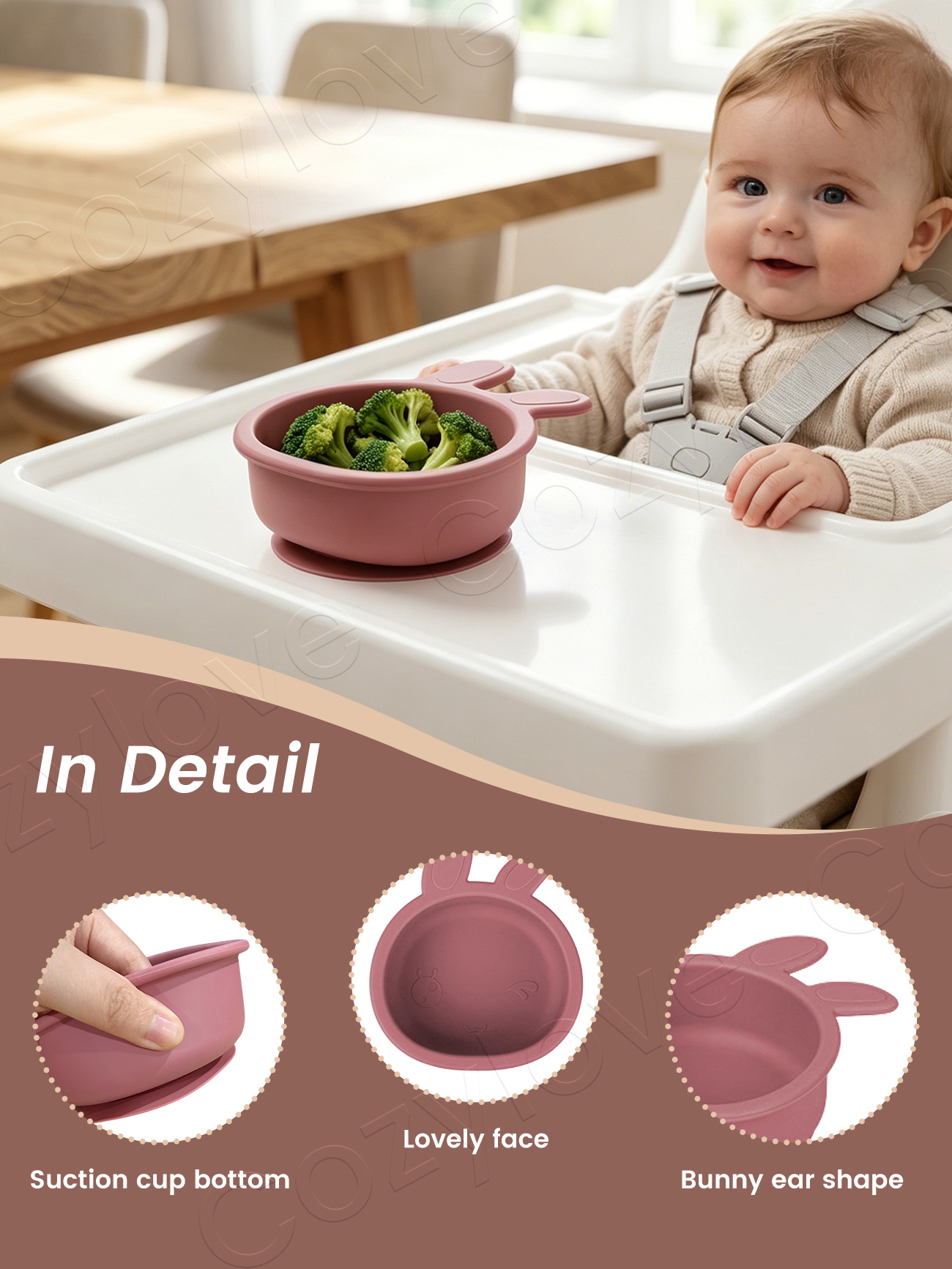 Cute Bunny Ear Silicone Baby S - Baby Food For 6 Months review and price