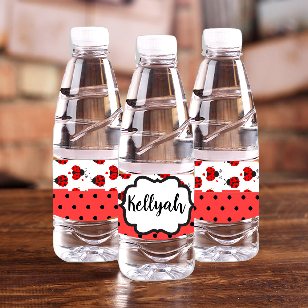 Personalised Ladybug Red Polka - Baby Food Label review and price