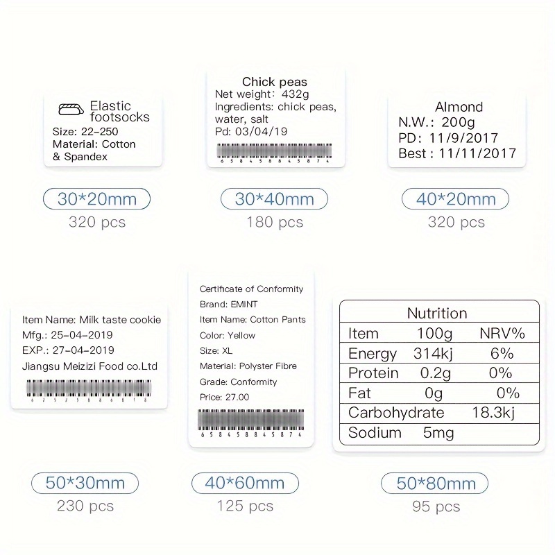 3/5/10 NiiMBOT White Label Pap - Baby Food Label review and price